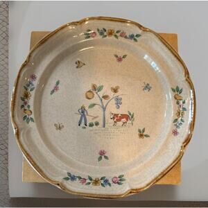 Vintage International Heartland Stoneware Japan Farmhouse 7 5/8" Salad Plate EUC